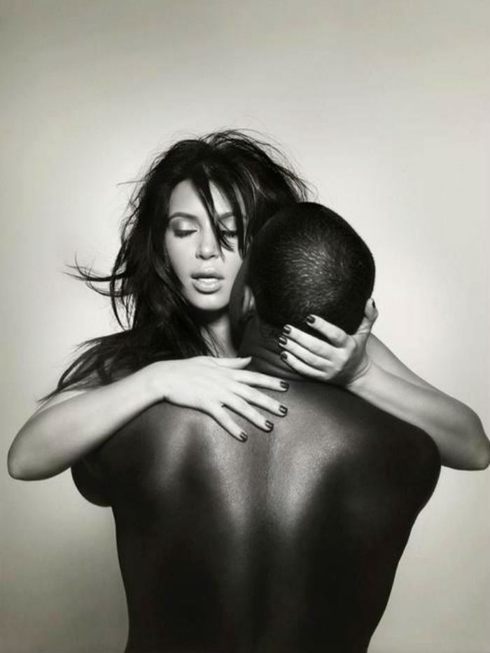 Con su esposa Kim Kardashian. Foto: Facebook de Kanye West