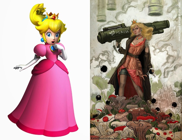 La Princesa Peach (Super Mario Brothers) rediseñada por Kirbi Fagan muestra una faceta mucho más intrepida de este personaje. Foto: io9