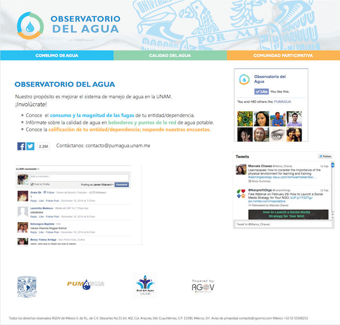 Con la plataforma digital los universitarios pueden estar al tanto del manejo del agua dentro de su institución. Foto: PUMAGUA