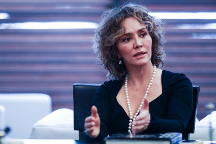 Angélica Fuentes. Foto durante una entrevista con SinEmbargo