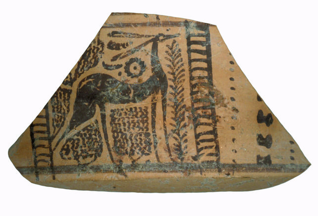 Fragmento de un recipiente cerámico de Pintia, ciudad vaccea pre-romana situada en la actual Padilal de Duero. Foto: Centro de Estudios Vacceos 'Federico Wattenberg'. Universidad de Valladolid.