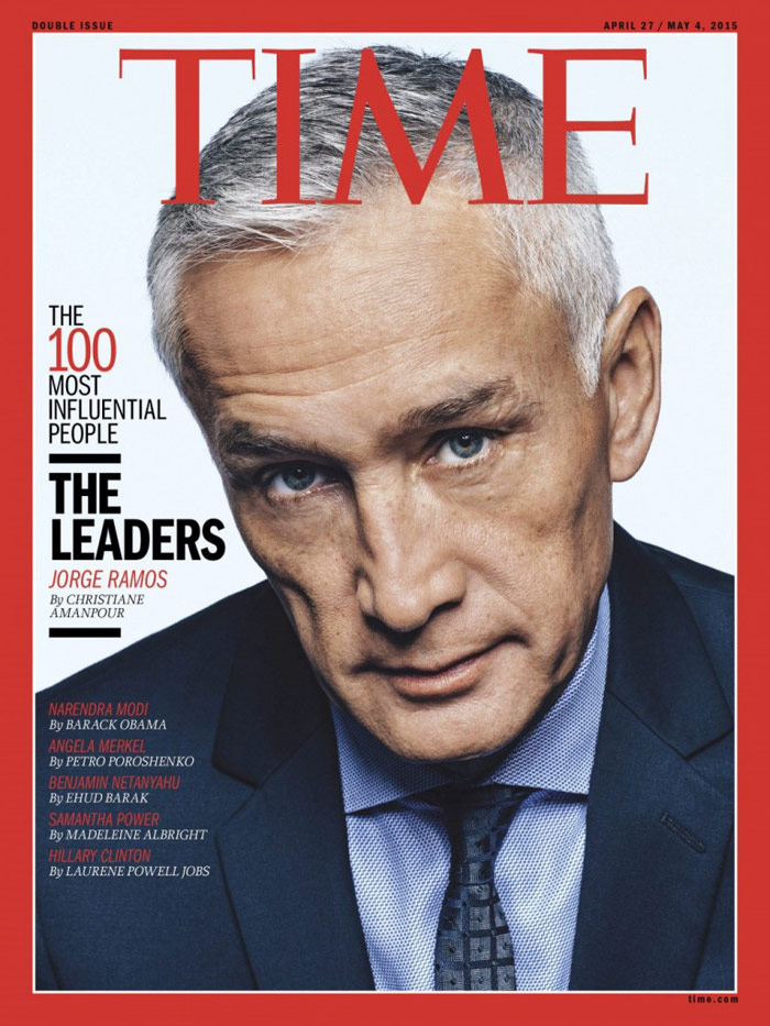 La portada dedicada por la revista Time al periodista mexicano