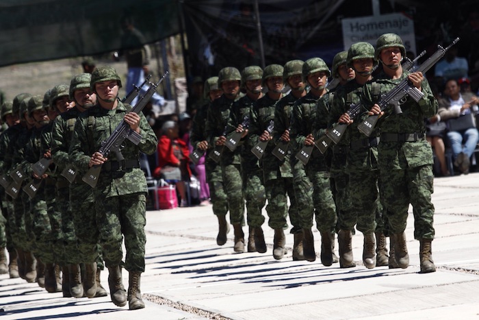 México gastó más de mil millones de dólares en equipamiento militar durante el año pasado. Foto: Cuartoscuro.