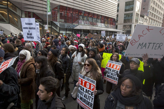 Marcha de Nueva York a Washington contra la brutalidad policial. Foto: EFE