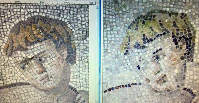 También el niño pagó la “restauración”. Foto difundida por Mehmet Daskapan