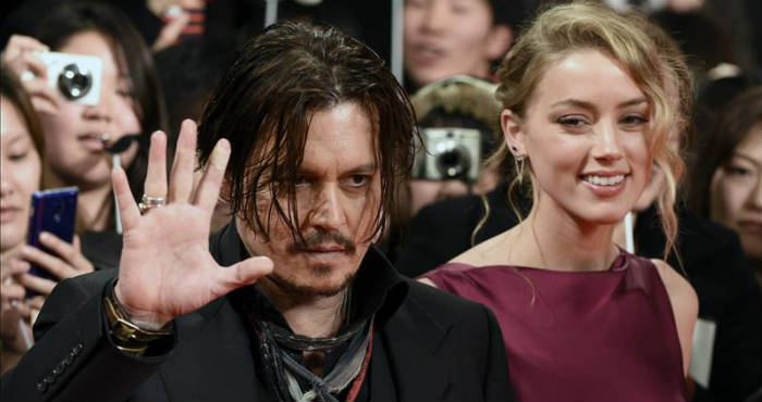 El actor estadounidense Johnny Depp (i), junto a su pareja, la actriz Amber Heard. Foto: EFE/Archivo