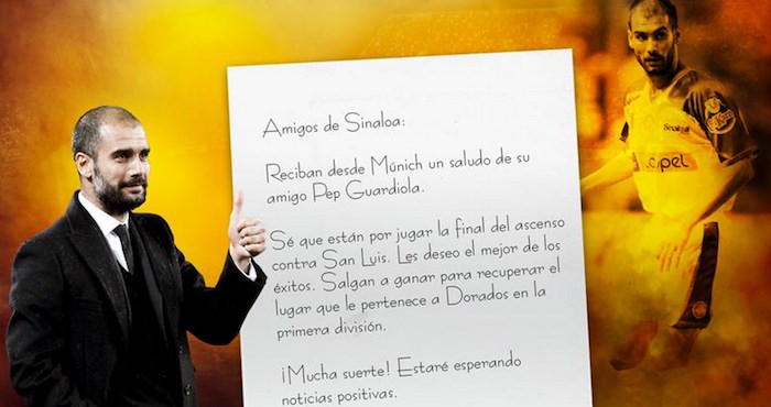 Guardiola no ha olvidado su paso por los Dorados de Sinaloa. Foto: @Dorados