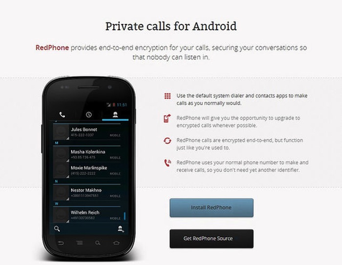 Signal, de Open Whisper Systems, ofrece a los usuarios de iOS llamadas de voz a través de canales seguros y también mensajería de texto. Foto: ElDiario.es