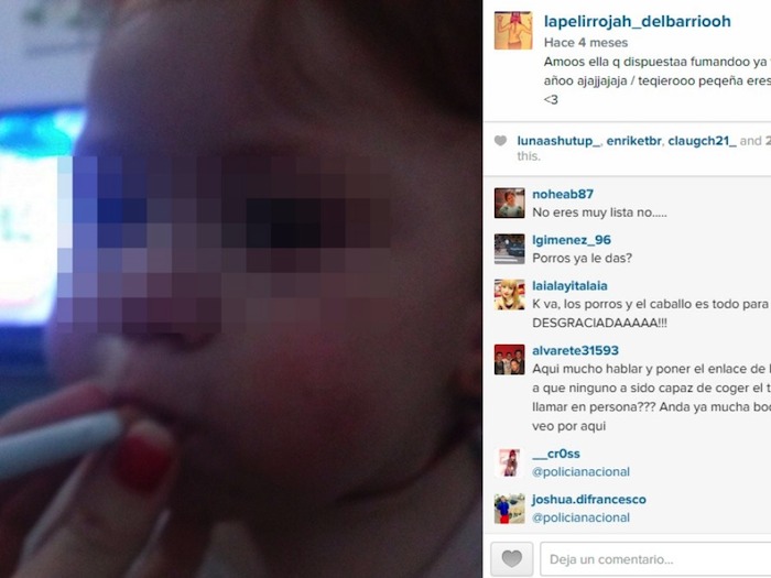 Hija de madre española aparece fumando en Instagram.