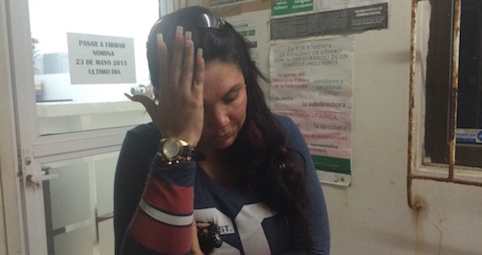 La mujer hizo la denuncia ante la CNDH en Coatzacoalcos. Foto: Ignacio Carvajal, especial para SinEmbargo