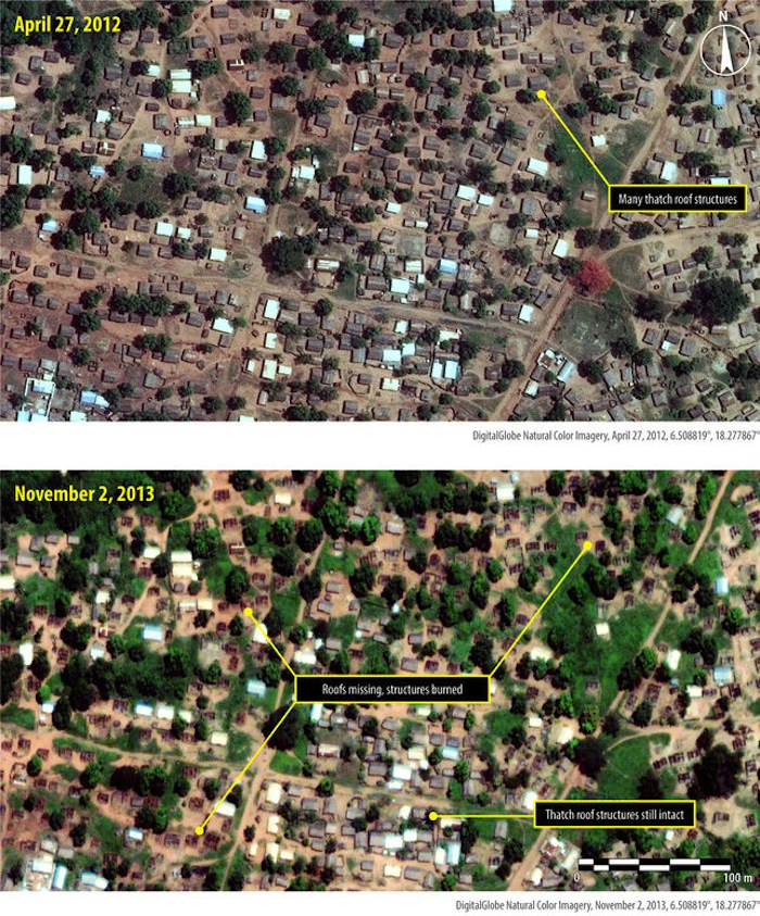 Las imágenes satélite ayudan a encontrar evidencias que apoyan lo que un testigo ha dicho sobre un incidente en particular. foto: ElDiario.es