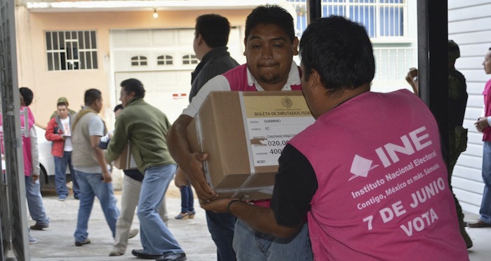 El mayo pasado había iniciado la entrega de boletas electorales con custodia en Guerrero por parte de la Junta Local Ejecutiva del INE en Guerrero. Foto: Cuartoscuro