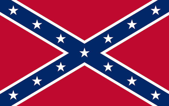 La Bandera Confederada representa a los estados sureños de EU que se oponían al fin de la esclavitud. Foto: commons wikimedia.