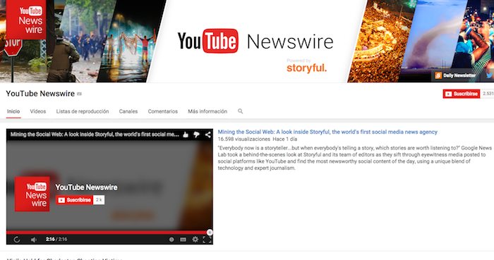 YouTube abrirá el paso con una nueva plataforma para un periodismo ciudadano de calidad. Foto: Captura de pantalla