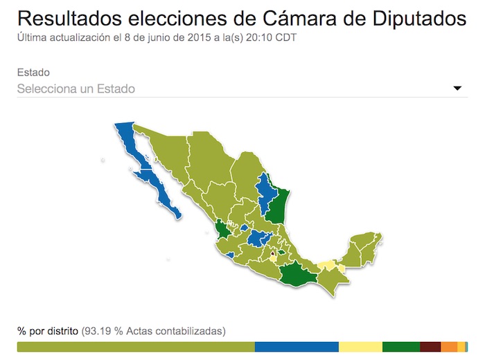Google también informó el avance del PREP. Foto: Captura de pantalla.