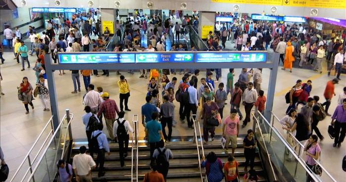 Estación de metro en Nueva Delhi. Foto: EFE
