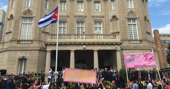 La embajada de Cuba en Estados Unidos. Foto: Notimex