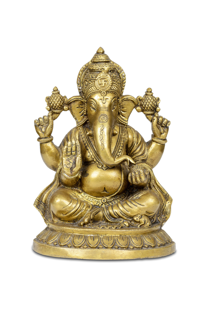 Ganesa, Dios con cabeza de elefante. Estos animales son venerados en toda la India. Símbolo de buena suerte, lluvia y cosechas. Según la mitología hindú, los primeros elefantes volaban. Foto: Shutterstock