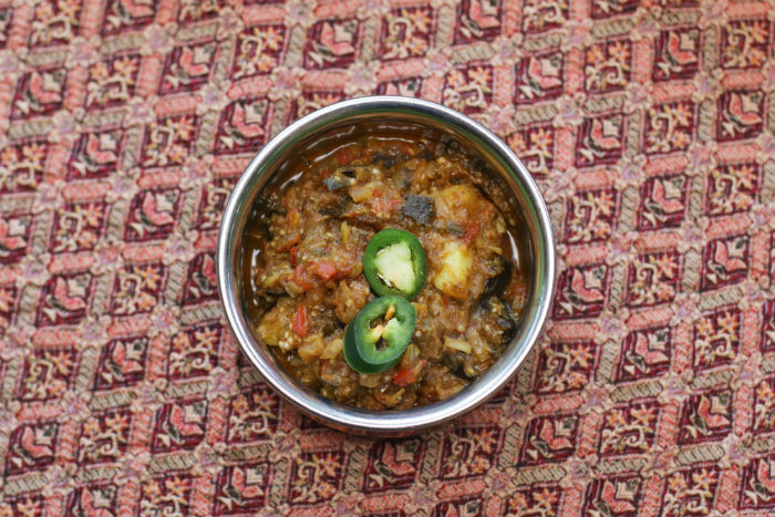 Las berenjenas con papas. Foto: Francisco Cañedo, SinEmbargo