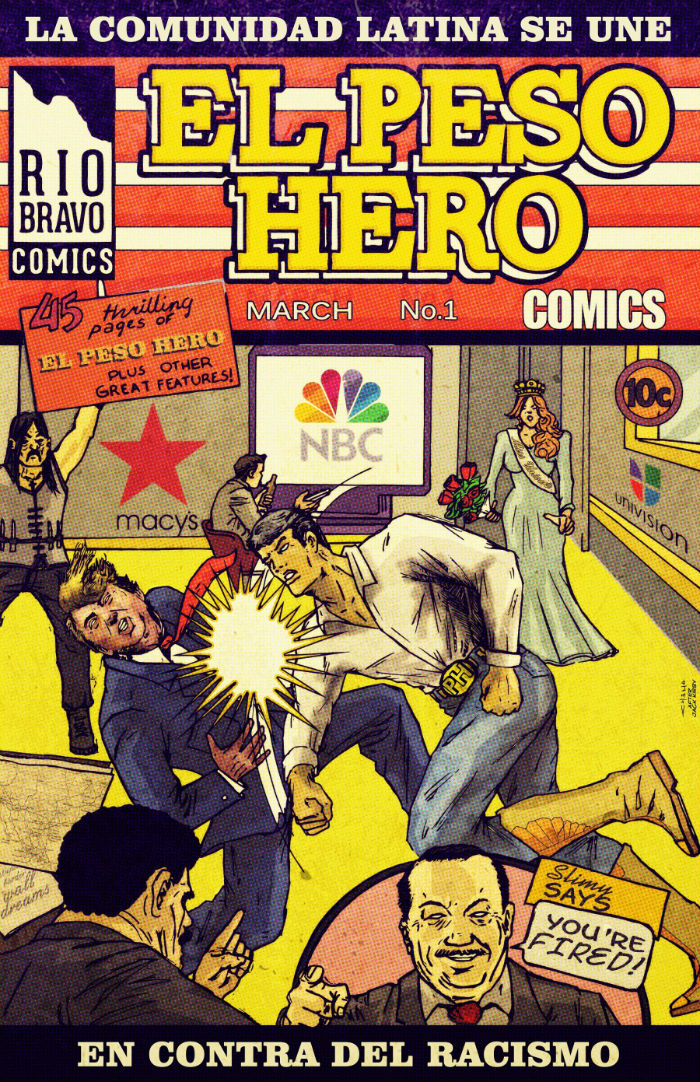 En la trama recurrente, el súper héroe mexicano lucha contra los cárteles del narcotráfico, la trata de personas y los agentes de la patrulla fronteriza corruptos. Foto: Chema J. M. Cuéllar / Rio Bravo Comics