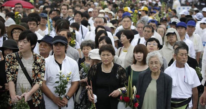 Hiroshima celebra el 70 aniversario del ataque atómico. Foto: EFE