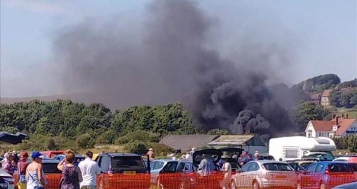 Siete muertos en un accidente durante una exhibición aérea en Inglaterra. Foto: EFE