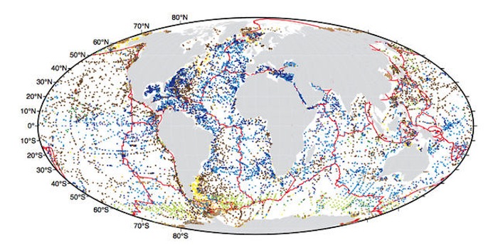 Mapa de los puntos en los que se recogieron las muestras utilizadas. Foto: Adriana Dutkiewicz