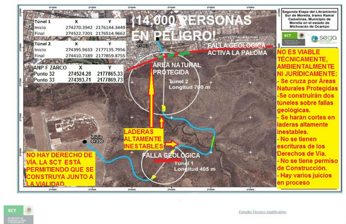Uno de los estudios que explican por qué no es viable la obra de Tradeco en Morelia. Foto: SinEmbargo, Especial
