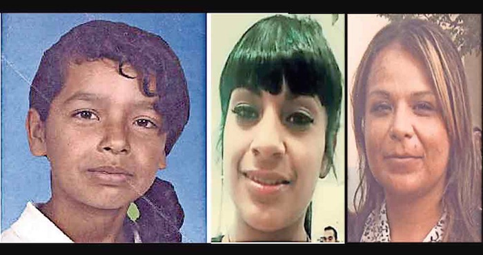 Mayra Herrera, de 14 años, Melissa Iracheta de 17 años, Alma Rodríguez, de 36 años. Foto: El Diario