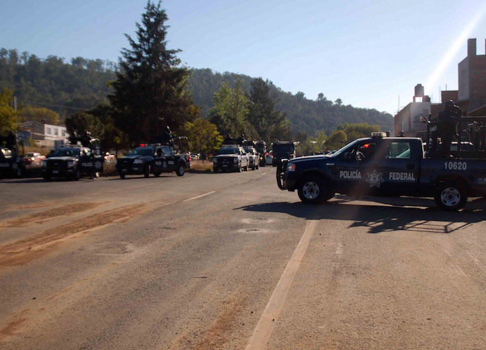 Operativo de seguridad en Uruapan, Michoacán. Foto: Cuartoscuro.