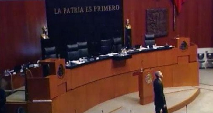 Senadores interrumpieron la comparecencia del Secretario de Educación tras el sismo. Foto: Captura de pantalla