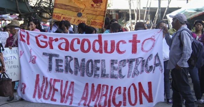 Desde hace más de cinco cinco años que los pueblos afectados por el trazo, vienen denunciando la intimidación por parte de la Comisión Federal de Electricidad para buscar imponer el proyecto Gasoducto Morelos, parte del Proyecto Integral Morelos. Foto: Cuartoscuro
