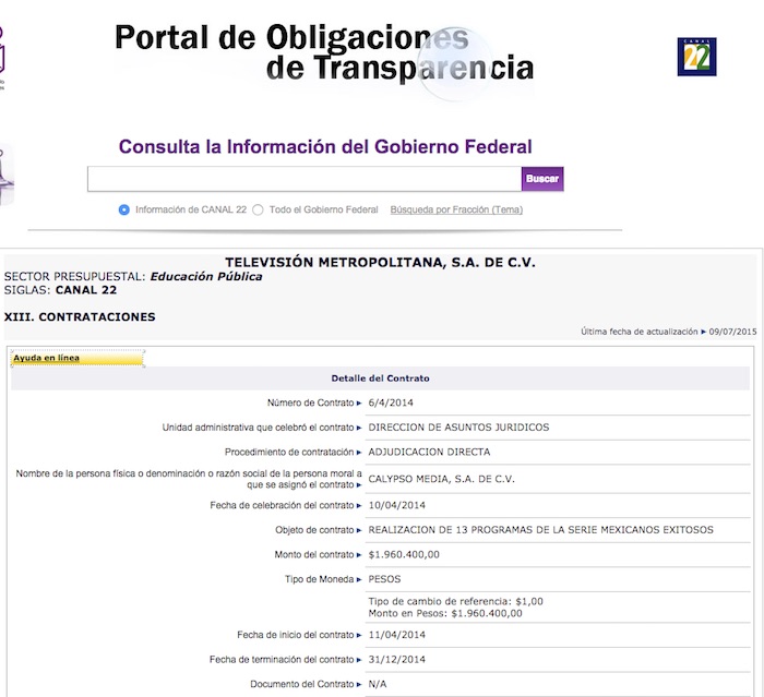 Portal de Transparencia. Foto: Especial