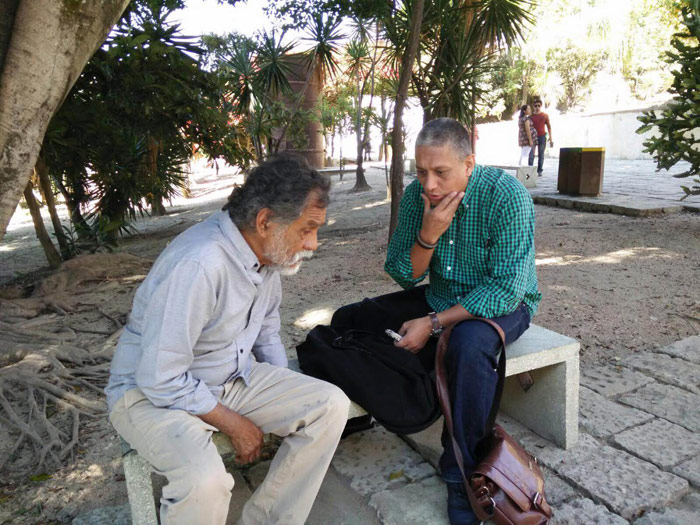 Francisco Toledo con Martin Moreno. Foto: Gina Mejía, especial para SinEmbargo