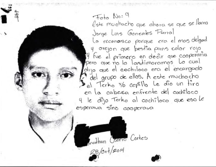 El normalista Jorge Luis González Parral