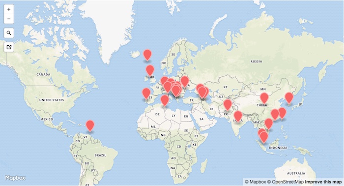 Imagen dónde se puede observar los lugares con mayor indice de abortos selectivos. Foto: Captura de pantalla