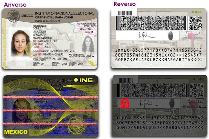 Así luce la credencial para votar desde el extranjero. Foto: Especial