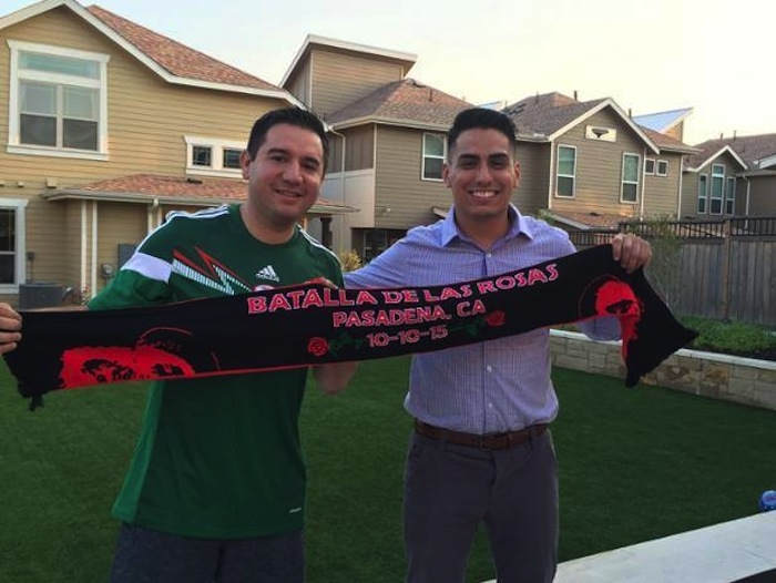 Sergio Tristán optó por apoyar a México en sus juegos de futbol. Foto: Facebook Pancho Villa's Army