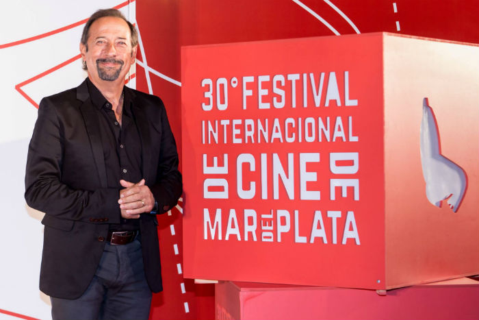El actor, de 60 años, en el reciente Festival Internacional de Cine de Mar del Plata. Foto: Facebook