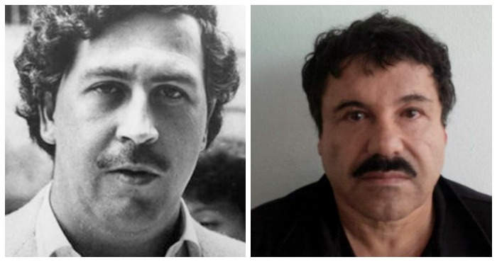 Pablo Escobar y Joaquín "El Chapo" Guzmán. Fotos: EFE/Cuartoscuro.