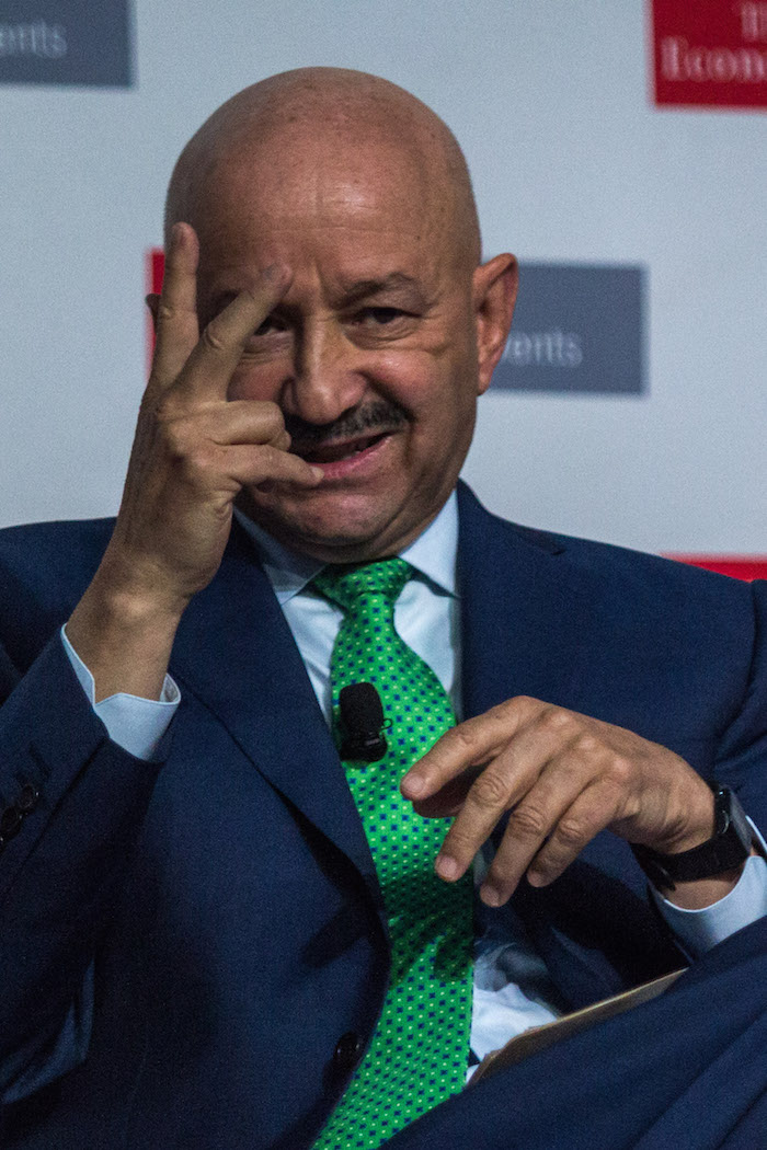 El polémico ex mandatario durante el evento. Foto: Cuartoscuro