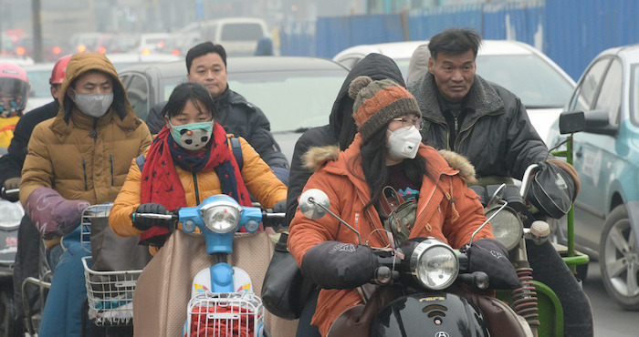 China decreta la mayor alerta de contaminación del año. Foto: Xinhua