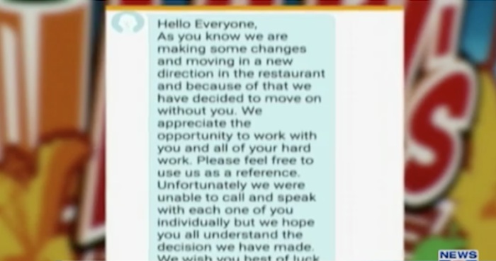 Despiden a trabajadores por mensaje. Foto: Especial