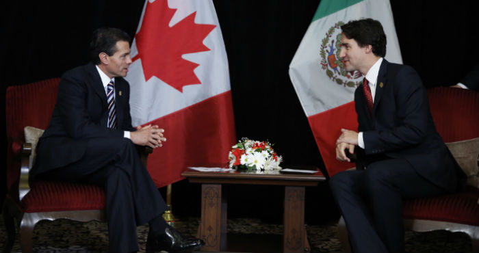 Tras 70 años de relación bilateral, Canadá es el tercer socio comercial de México y la cuarta fuente de inversión extranjera directa en nuestro país. Foto: Oficina del Primer Ministro de Canadá