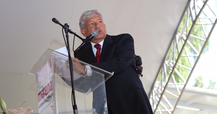 AMLO Andrés Manuel López Obrador, presidente del Comité Ejecutivo Nacional (CEN), llamó hoy a todos los miembros del partido a fortalecer la organización de Morena rumbo a las elecciones presidenciales de 2018. Foto: Amlo.org