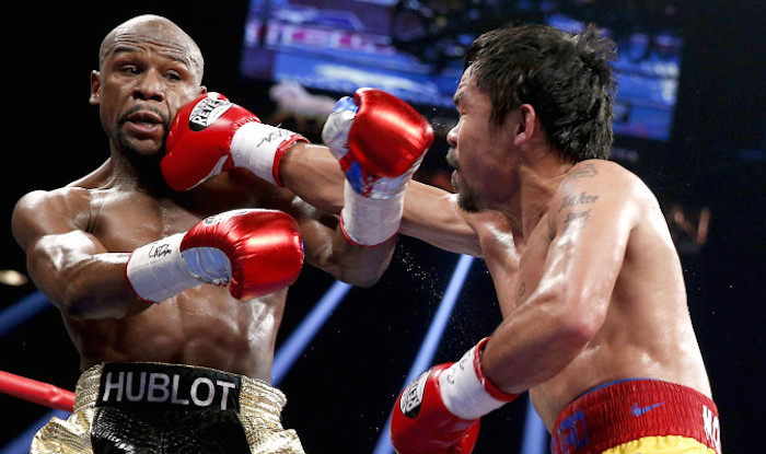 La pelea entre Mayweather y Pacquiao es usada ahora como ejemplo de lo que no ocurrirá hoy en Las Vegas. Foto: EFE