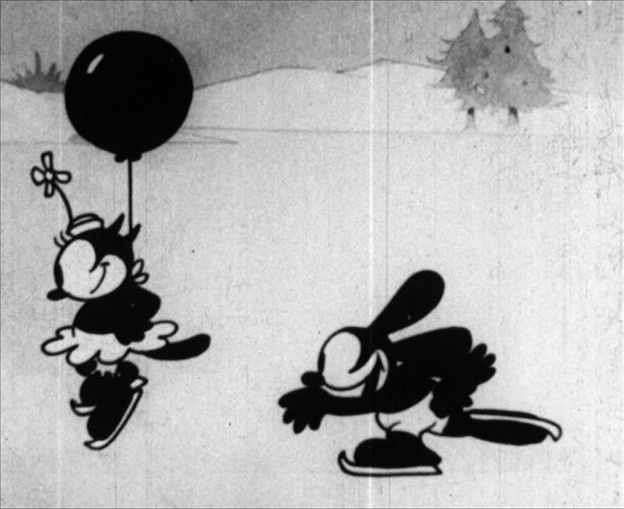 Imagen facilitada por el Instituto de Cine Británico de un cortometraje de Walt Disney perdido desde hacía 87 años en el que aparece una primitiva versión de Mickey Mouse, que ha sido localizado en el archivo del Instituto. Foto: Efe.
