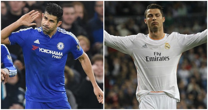 Diego Costa y Cristiano Ronaldo. Fotos: EFE.