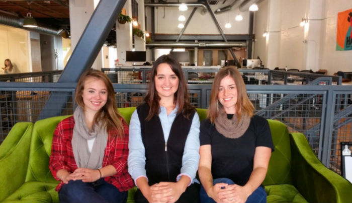 El equipo de New Wave Foods, de izquierda a derecha: Michelle Wolf, Jennifer Kaehms y Dominique Barnes. Imagen: Jennifer Kaehms.
