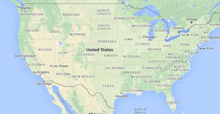 Dakota del Norte se localiza en la parte central norte de Estados Unidos. Foto: Google.